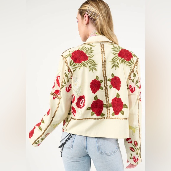 Aratta Carmen Embroidered Jacket: Ivory, L, NWT - Picture 4 of 9
